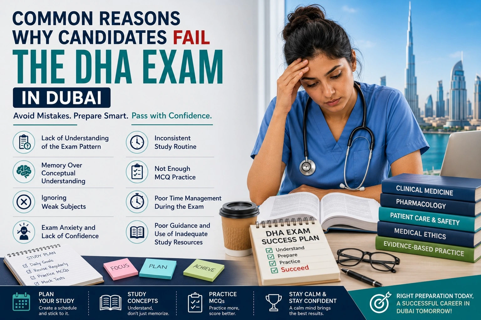 Common Reasons Why Candidates Fail the DHA Exam